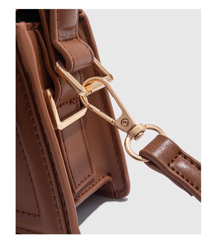 ZA Women's Mini Casual Crossbody Trapezoid Handbag in Black/Brown