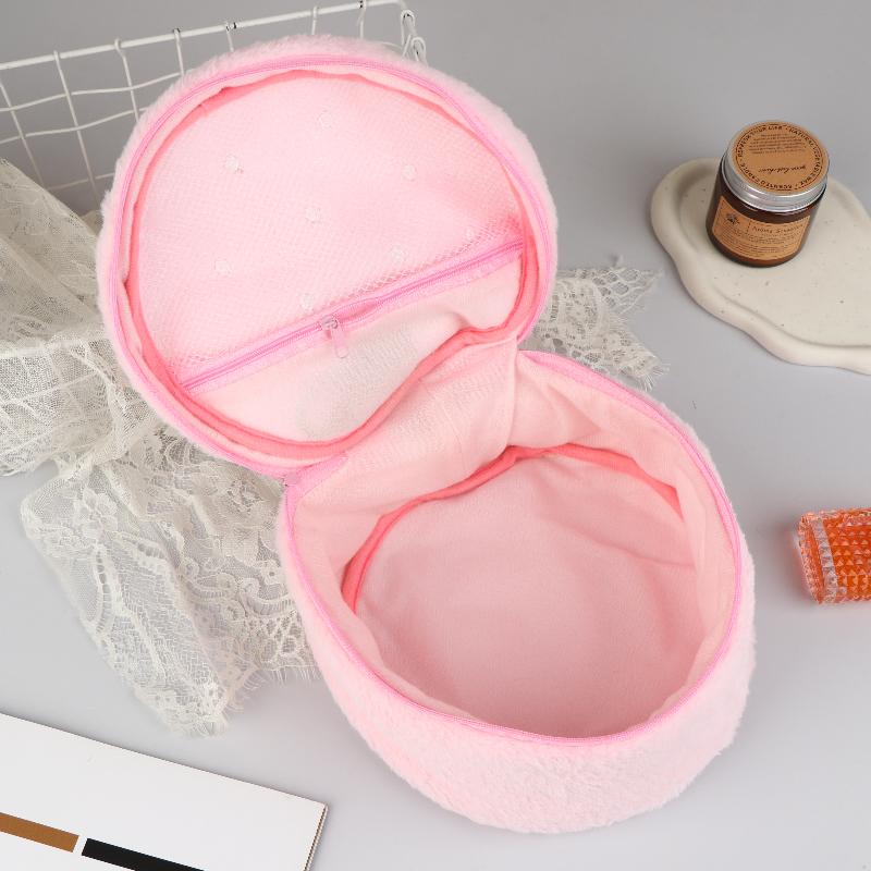 Lovely Strawberry Plush Cosmetics Bag Large Capacity Makeup Bag Sweet Simulation Fruits Storage Bag Toiletry Bags For Girls