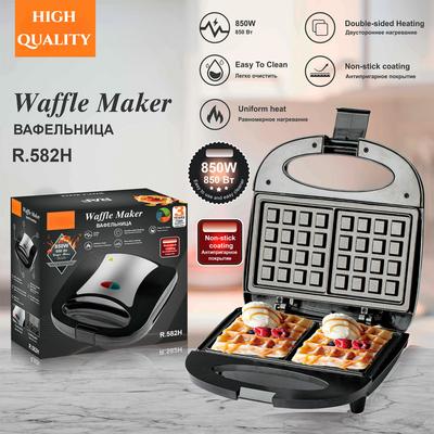850W Máquina Elétrica Portátil Doméstica para Café da Manhã Aquecimento Dupla Face Máquina de Waffle Multifuncional Máquina de Sanduíche