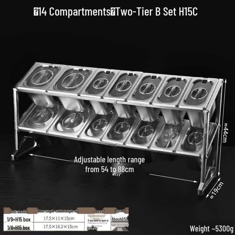 Zhebu Stainless Steel Multi-Compartment Food Prep Container