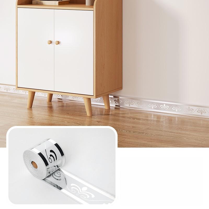 

1PC 5mx10cm Self Adhesive Skirting Board Thickening Flexible Foam Wall Stickers Waistline Tape for Sill Staircase