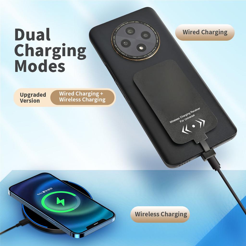 Kabelloser Ladeempfänger-Adapter Passend für Samsung Galaxy Telefon USB Typ-C Telefone Dünnes Kabelloses Ladegerät Empfängermodul
