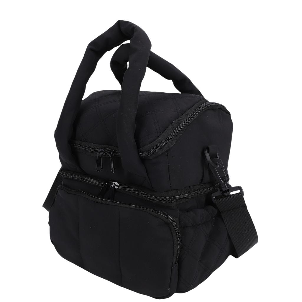 Double Deck Insulated Lunch Box proof Reusable Large Capacity Puffer Lunch Bag for Picnic