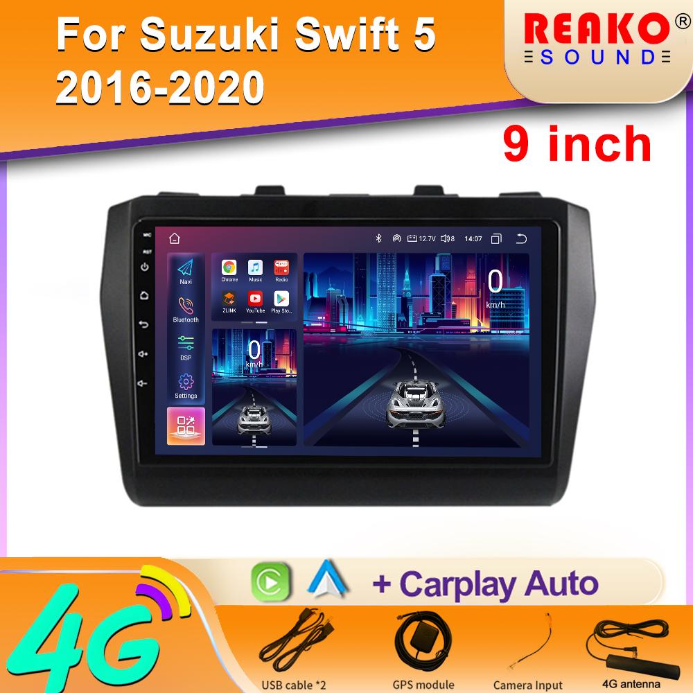 Android  Auto Radio Stereo Car Player For Suzuki Swift 5 2016-2020 Carplay 2din DVD Navigation Multimedia GPS IPS Screen
