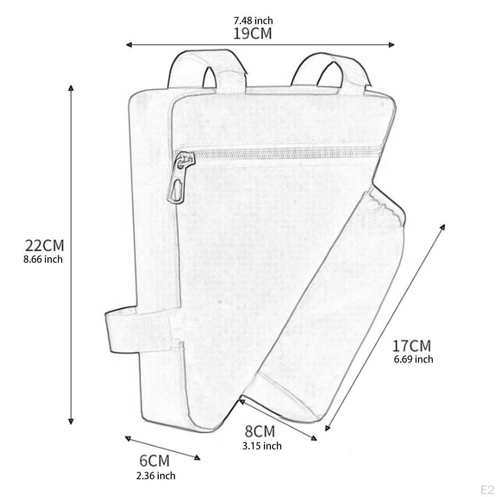 Bicycle Triangle Bag Cycling Pack,Oxford Cloth,Triangle Pouch Sturdy with Water Bottle Holder Top