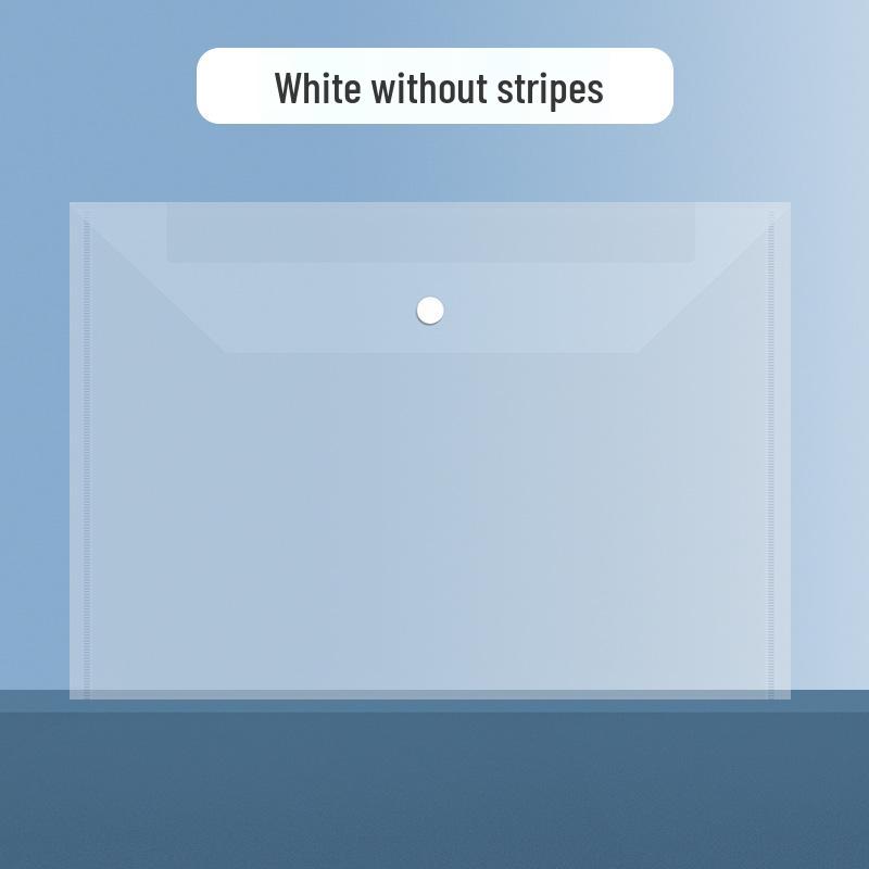 A4 Transparent Waterproof Snap Button Document Bag - Customizable Label Plastic Archive Bag Economy-14