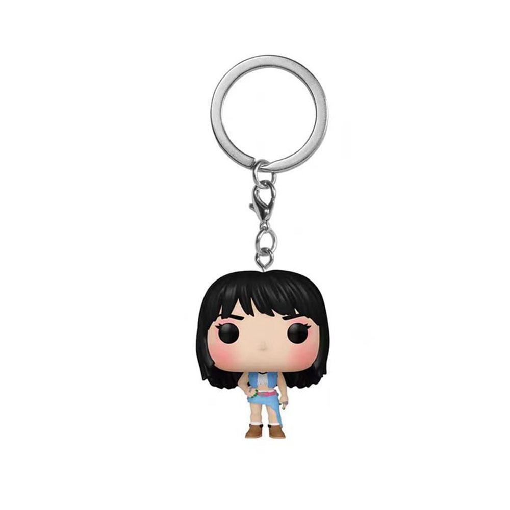 Keychain Toys B-BLACK-PINK Cartoon LISA JISOO JENNIE ROSÉ Pocket Keychain Vinyl Action Figure Collection Gifts Toys
