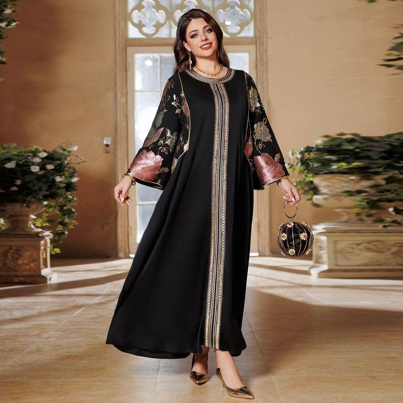 Middle East Dubai Temperament Dress Sequin Embroidered Sequined Robe Embroidered Sequin Dress
