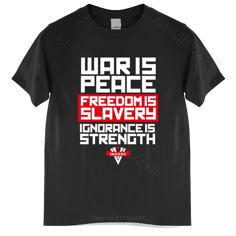 Nově příchozí pánské tričko slogan Ingsoc George Orwell 1984 Velký bratr Socialismus Válka je mír nové módní tričko mužské tričko