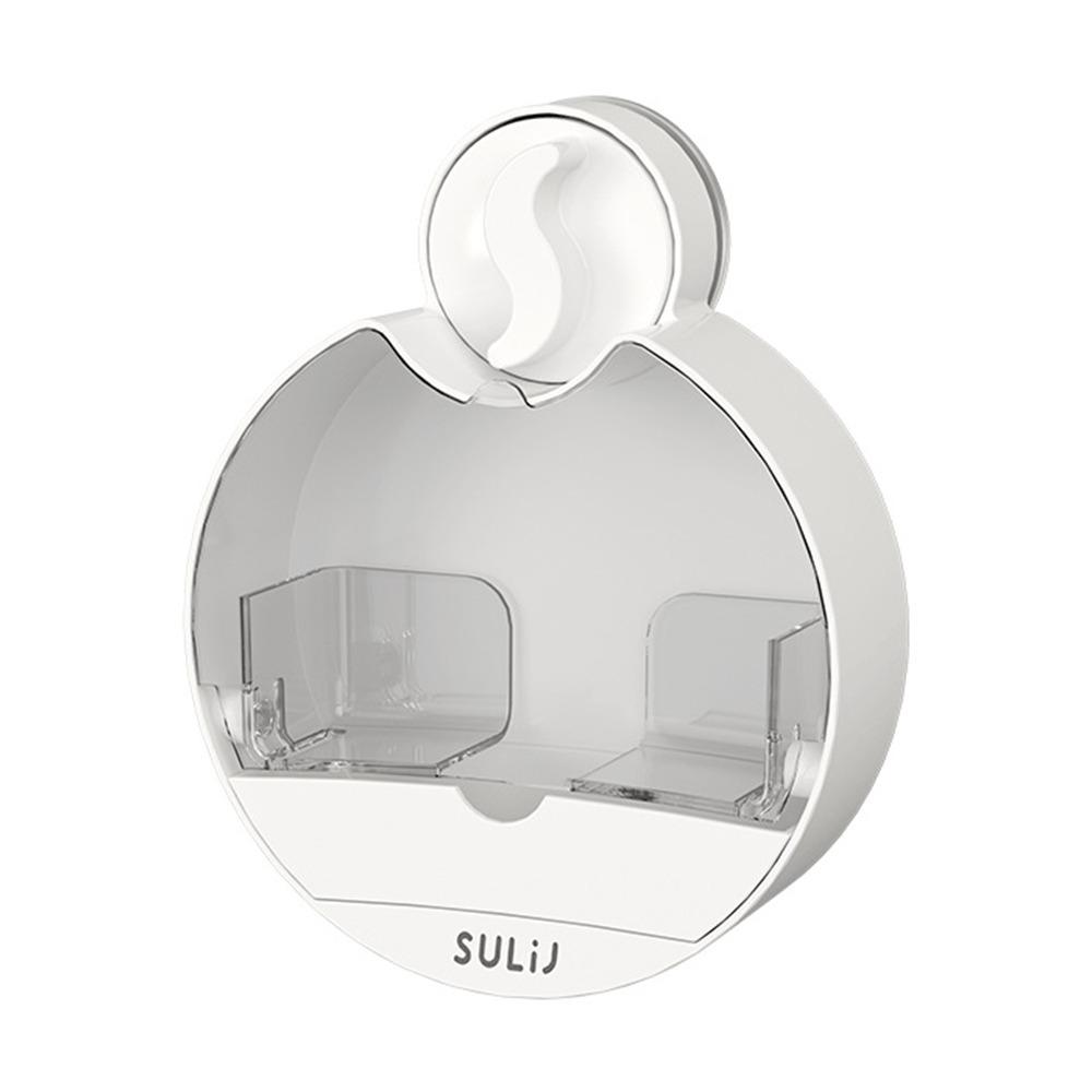 

Беспробивной откидной контейнер для мыла на присоске, контейнер для хранения мыла в ванной, новая полка для хранения мыла серый