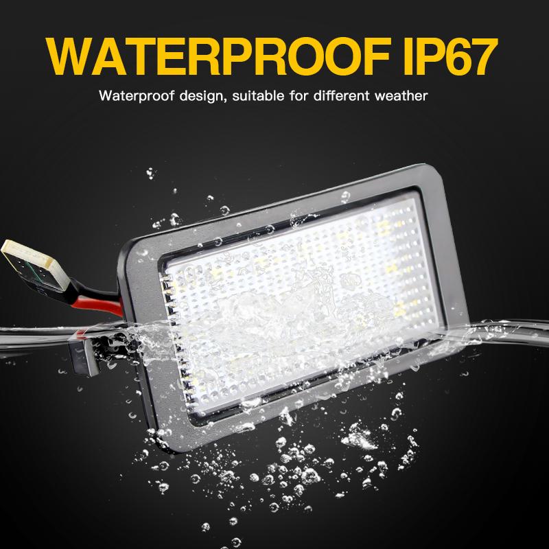 2pcs LED Canbus License Number Plate Light For VW Up! E-up! 2012-2017 Skoda Citigo/E-Citigo 2012-2025 OEM:1S0943021 Accessories