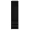 Wardrobe with Shelf Black Oak Effect 50 x 50 x 200 cm
