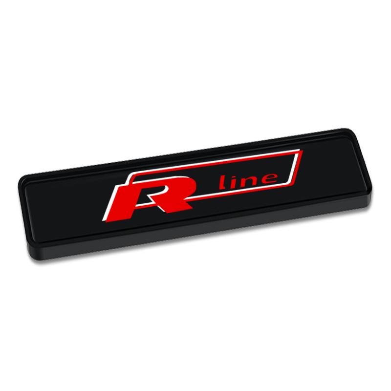 Car Front Grille Sticker Badge Head Grill R LINE Emblem LED Light For Volkswagen CC Polo Golf 4 5 6 7 MK7 MK5 MK4 MK6 Passat Touran Scirocco