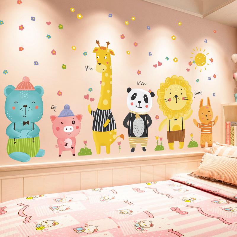 Cartoon Dinosaur 3d Wall Stickers  Baby and Children's Room Decoration  Bedroom Bedside Wallpaper Wall Decoration Stickers