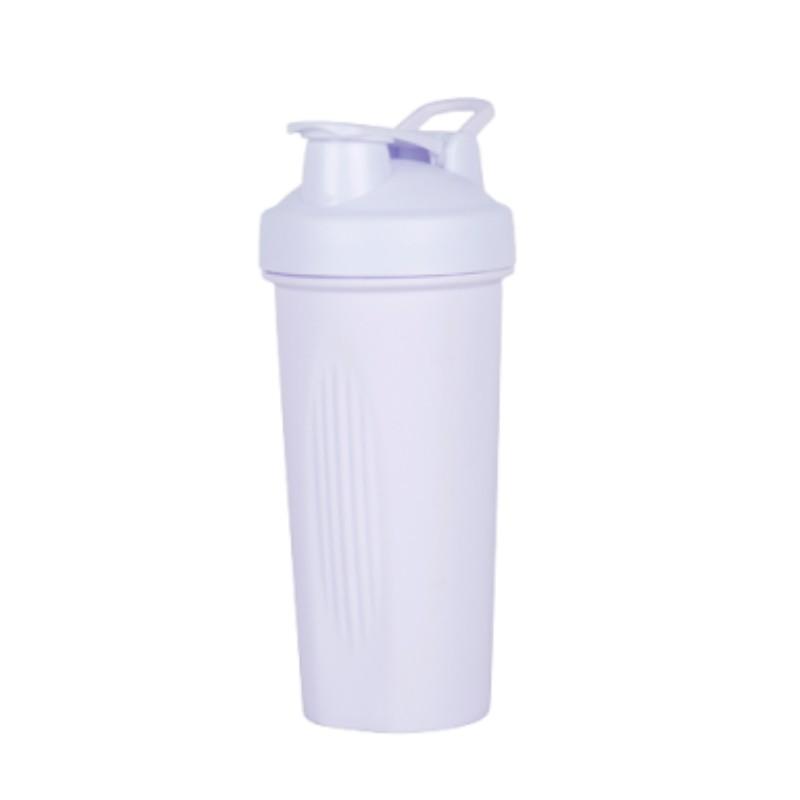 

Shaker 600ml Protein Bottle Leak Proof Water Mixer Cup Office Sports Gym Fitness білий