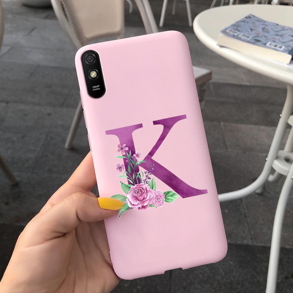 For Xiaomi Redmi 9A Case Silicone Soft TPU Back Phone Protector Shell For Xioami Redmi 9AT 9 A Redmi9A T Cute Letters Cover Bags