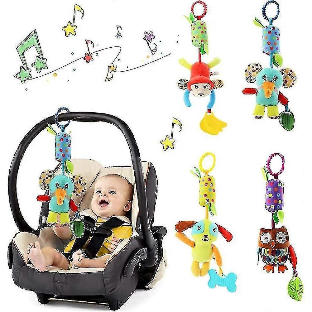 Toys 4 Packs Str Toy Cot Attachments Animal Hanging Rattle
