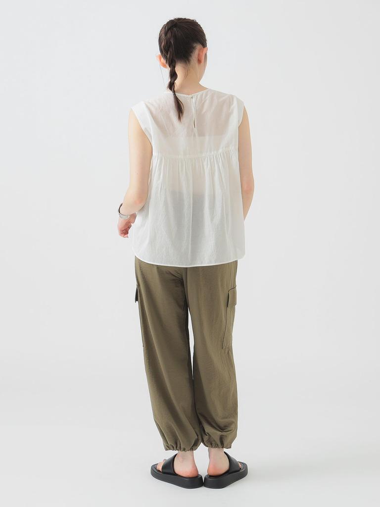 B:MING LIFE STORE by BEAMS Women's Wave Tuck Blouse (S-M) OFF WHITE M
