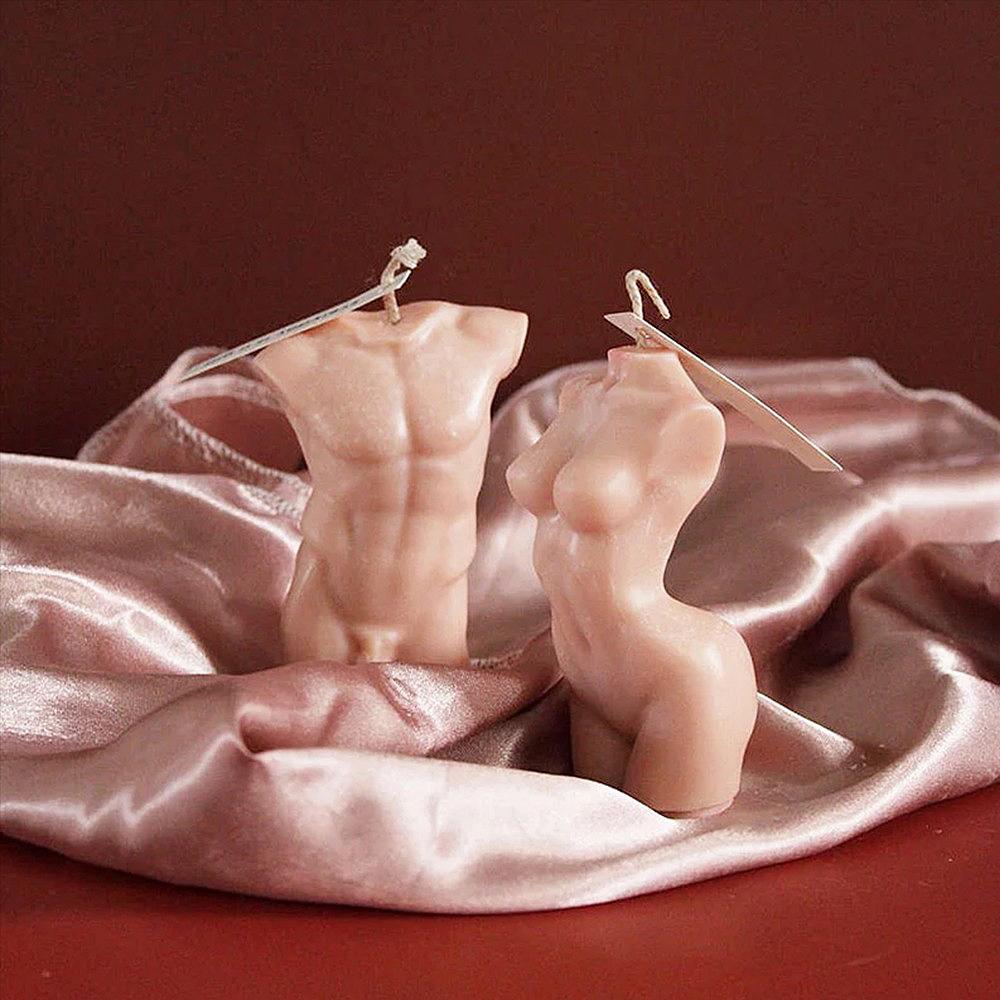 Silicone Human Body Mold 3D Body Candle Mold for Making DIY Soap Candle Plaster Art Craft Open Mold Male I