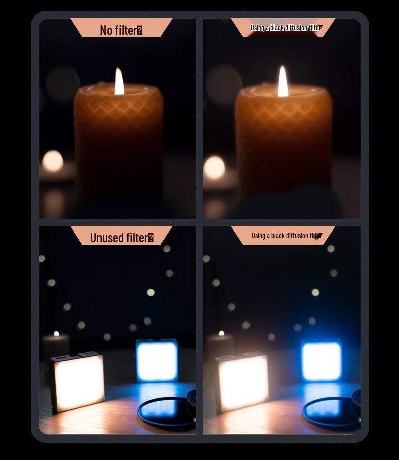 58mm iPhone Photography Filter Set: HD CPL, Starburst, Black Soft, Gold, Blue, ND