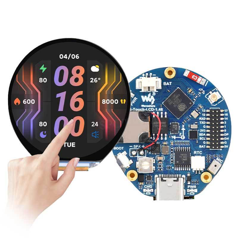 Xiaozhi ESP32-S3 Dev Board with 1.46" Round LCD & AI Voice Integration