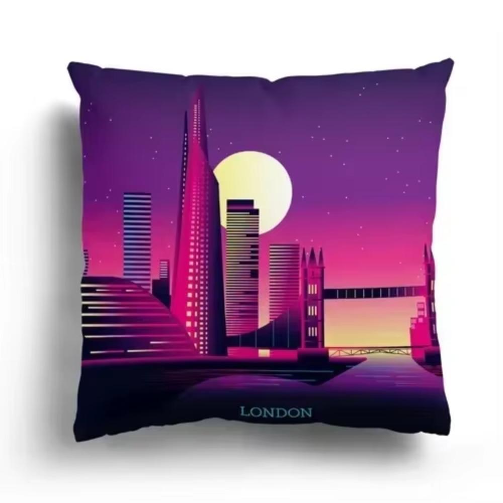 Cushion Cover Pillow  Autumn Scenery Home Decor Sofa Decorative