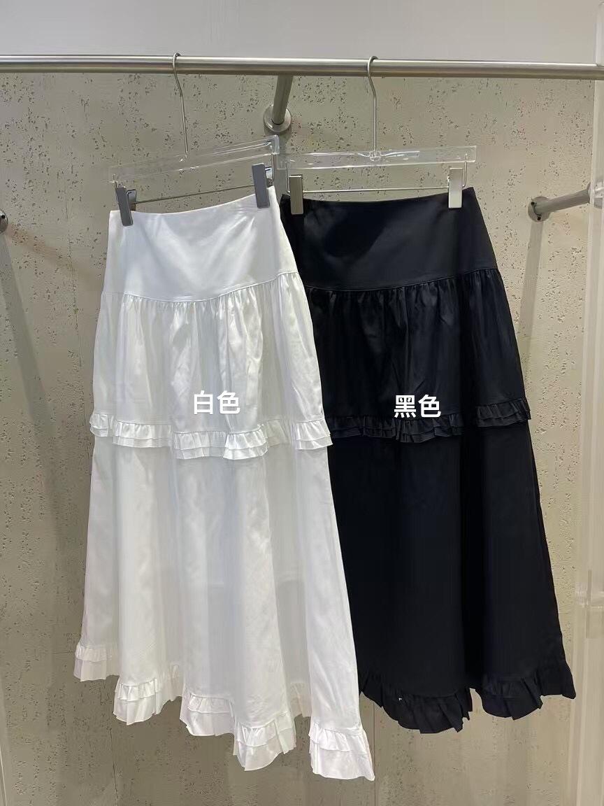 

2025 весна и лето новый продукт милая и нежная универсальная юбка с грибковым краем сращивание слоев one size fits all