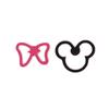 Sweet Asymmetrical Mickey Bow S925 Silver Stud Earrings - Fun Cartoon Ear Jewelry B851