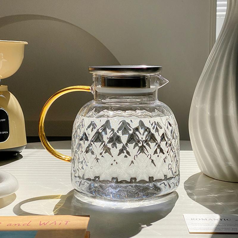 Creative Cold Kettle Cold Cold Brewing Pot Household Water Pot with Handle Summer Transparent Beverage Pot Kitchen Accessories