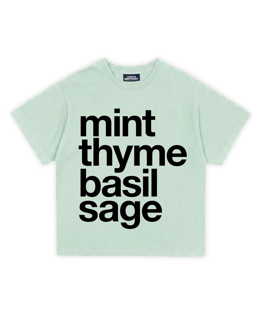 Tomseubeolseudei Recipe Logo Half T-Shirt Mint