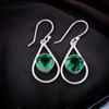 Chrome Diopside Gemstone 925 Sterling Silver Jewelry Handcrafted Earrings 1.50" EE-38-4