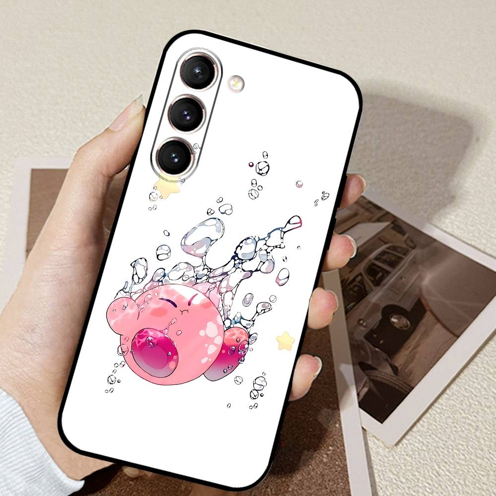 J-Kirby Phone Case Black Ultra-thin Shockproof Case For Samsung S24/S25/S22/S30/Note20/Lite/Ultra/5G/Plus/FE