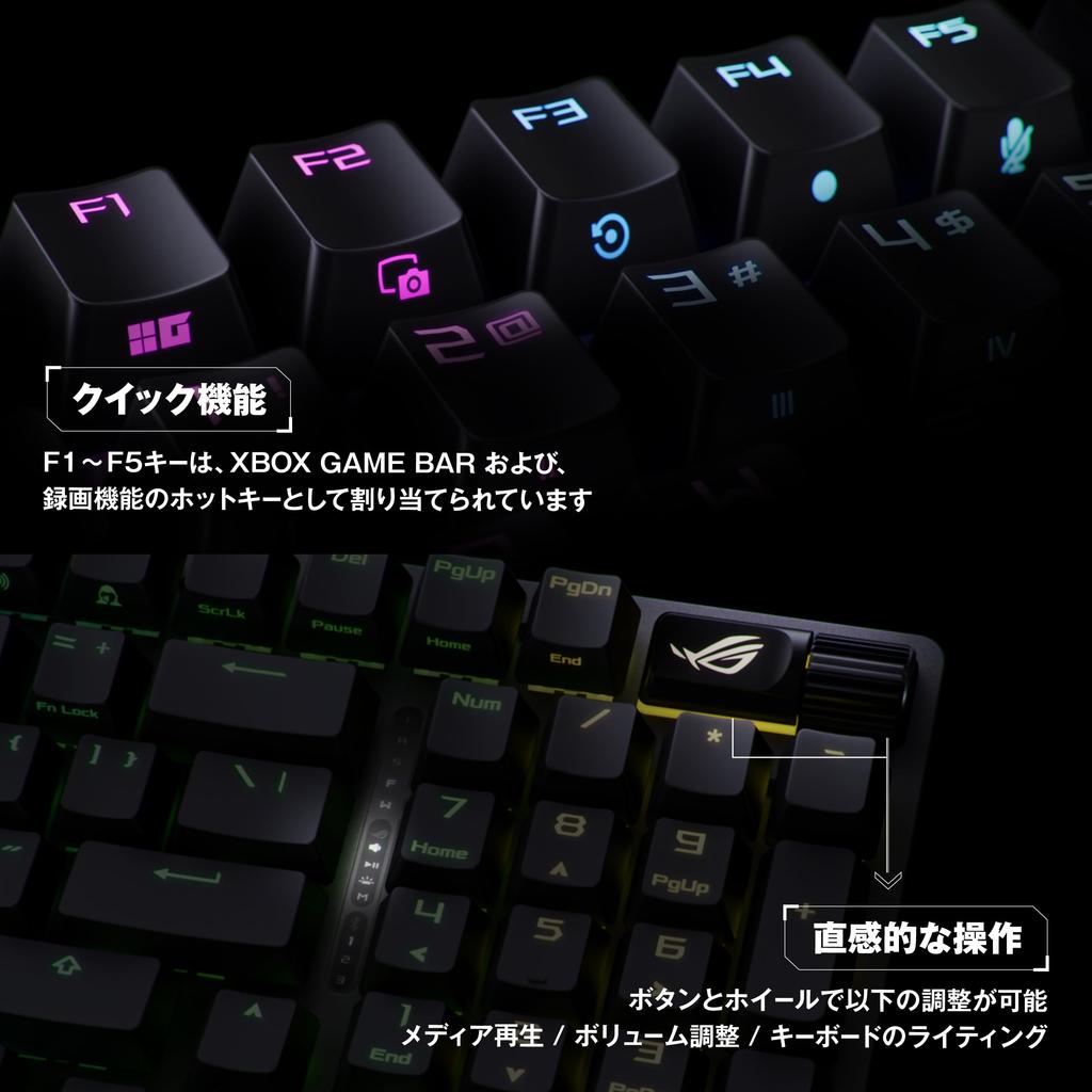 ASUS ROG Strix Scope II 96 Wireless Gaming White Bluetooth Wired Layout Compact Support Silicone Foam Angle Adjustment Wrist Rest Included US Layout