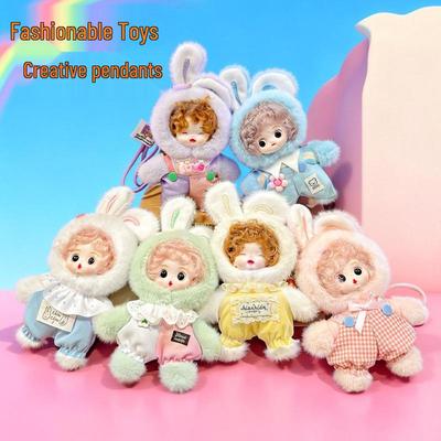 Portachiavi Peluche Coniglio Cartone Animato - Bambola Morbida in Gomma Carina