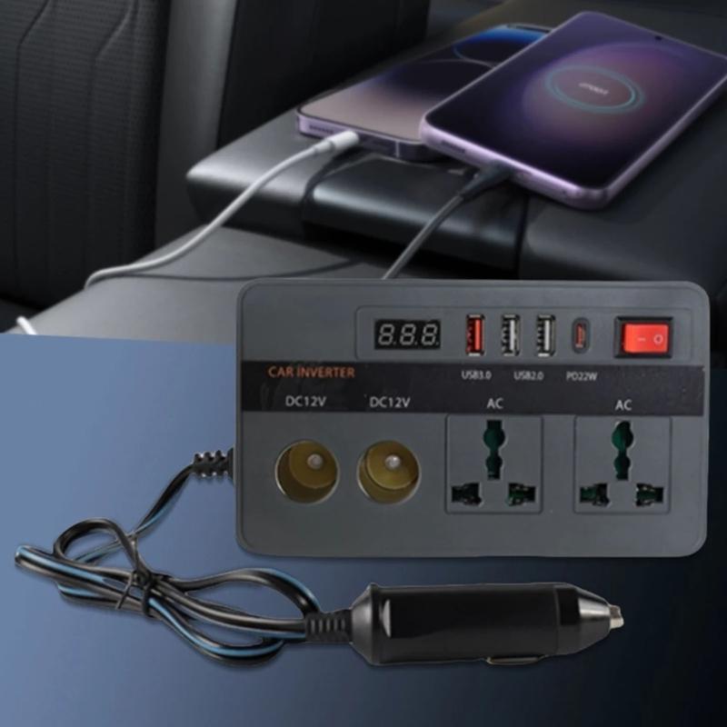 300W Vehicle Adapter 12V To 220V Power Inverter With