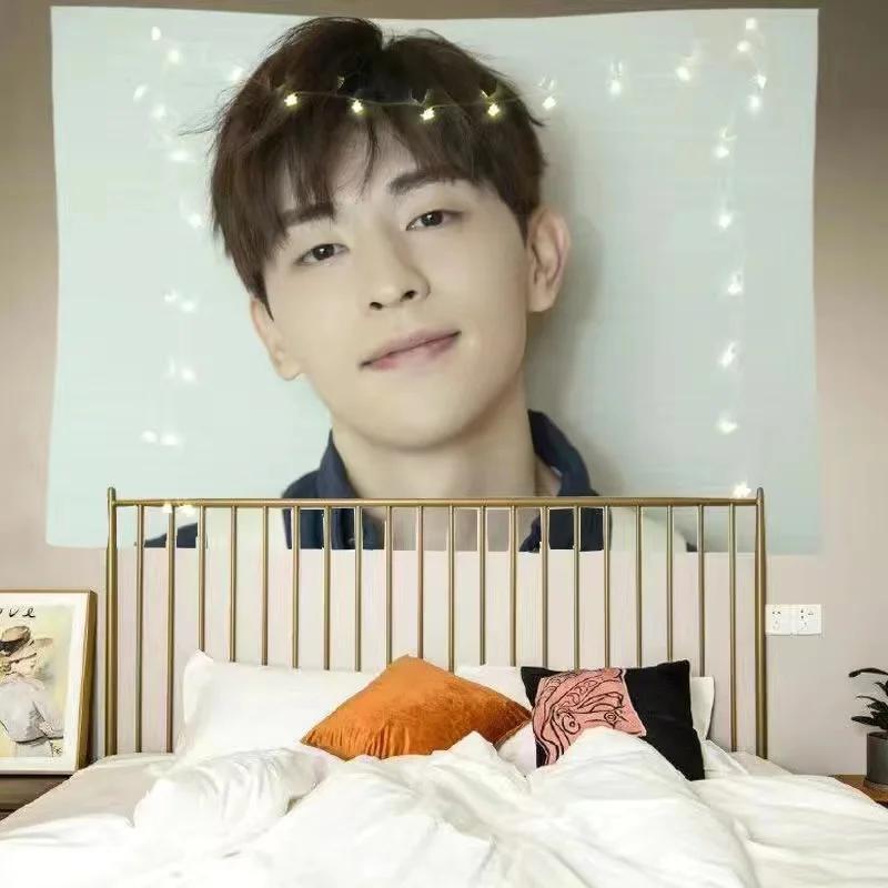 Celebrity support tapestry polyester wall hanging Kpop style fan decoration bedroom dormitory photos wall background decoration