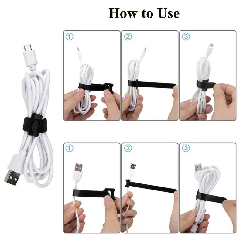 Sewing Nylon Auto Adhesive Velcros Cable Ties Tape Arts. Plastic Reusable Releasable Wrapping Fastener Colored Diy Ring Apparel