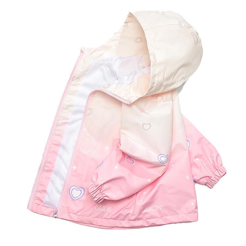 2025 Trendy Girls’ Gradient Windbreaker – Spring & Autumn Style