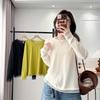 2026 Spring Plus Size Women's Mesh Splicing Long Sleeve Round Neck Base Layer Top for Chubby Girls