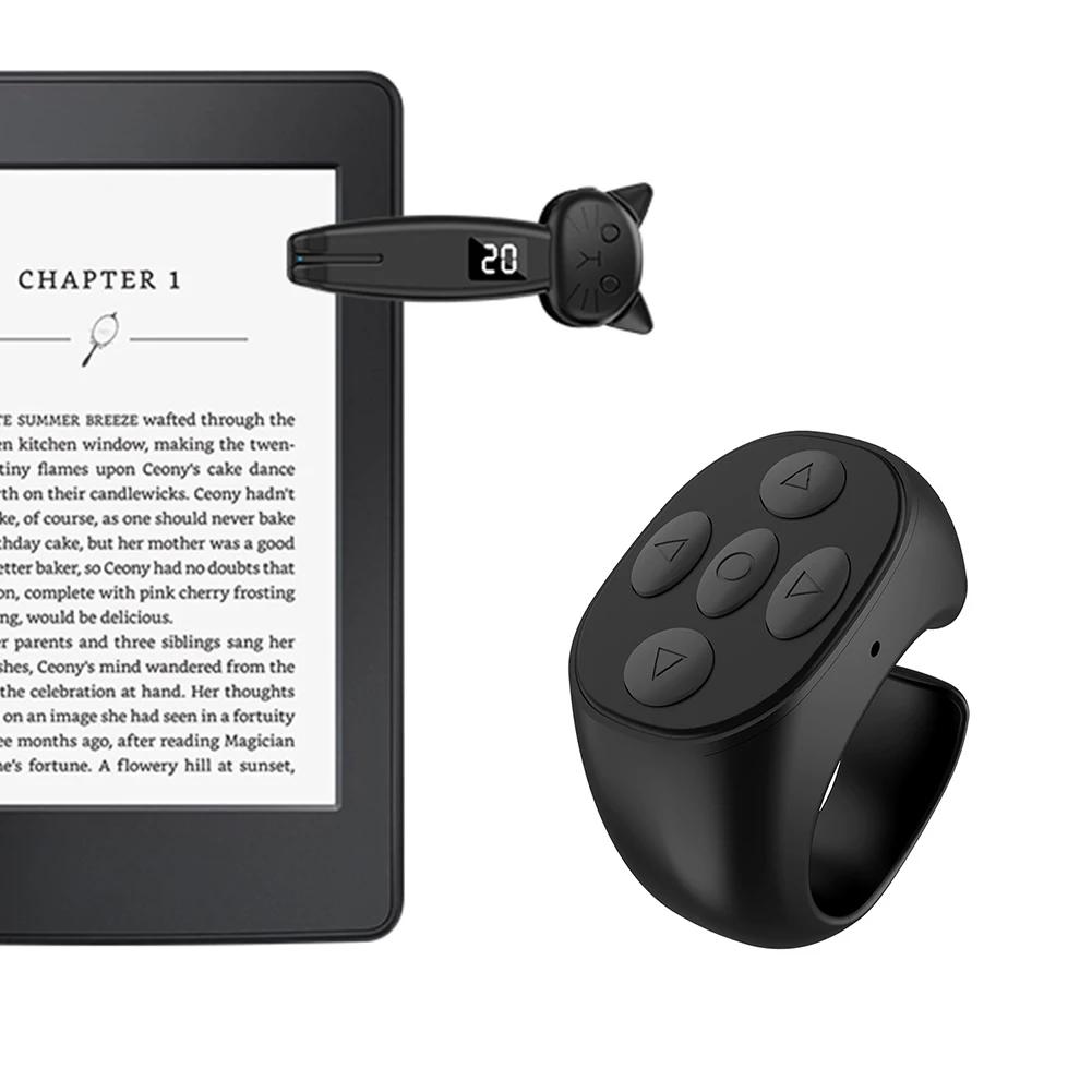 Remote Control Page Turner Bluetooth-Compatible5.3 Camera Shutter Auto Clicker Phone Screen Clicker Device for Kindle Paperwhite