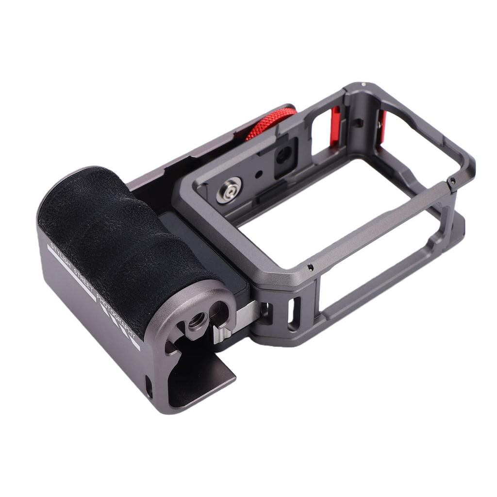 Camera Grip Holder Set Fit for DJI Osmo Action 6 Metal Action Camera Protective Frame with Shutter Key Screen Sunshade
