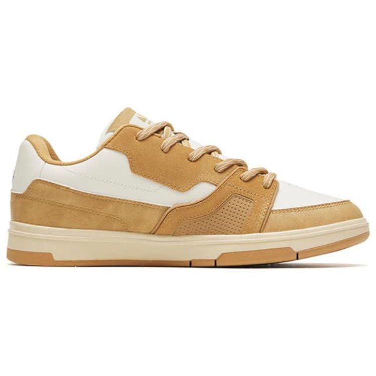 Anta Aoyu Trendy Casual Lightweight Durable Low-Top Skate Shoes Women Sneakers Brown White 122248090S-2