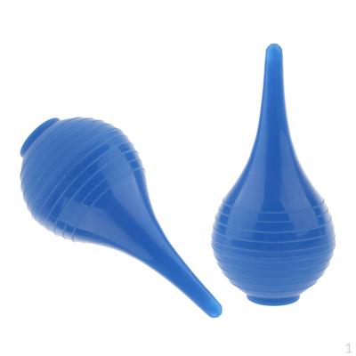 Lot de 2 Poires - Sucer en Caoutchouc Lavage d'Oreille Presser Bleu