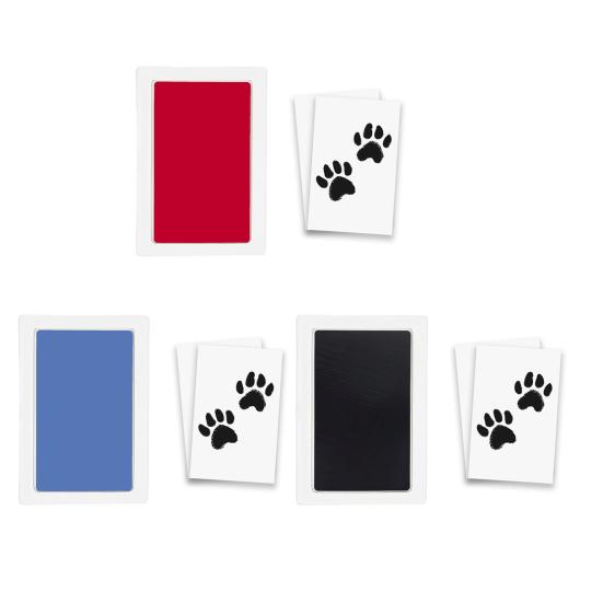 Tintenloses Pfotenabdruck-Set Sauberes Stempelkissen und Abdruckkarten Kein Schmutz Haustier Pfotenstempelkissen für Hunde und Katzen Baby Fußabdruck Andenken