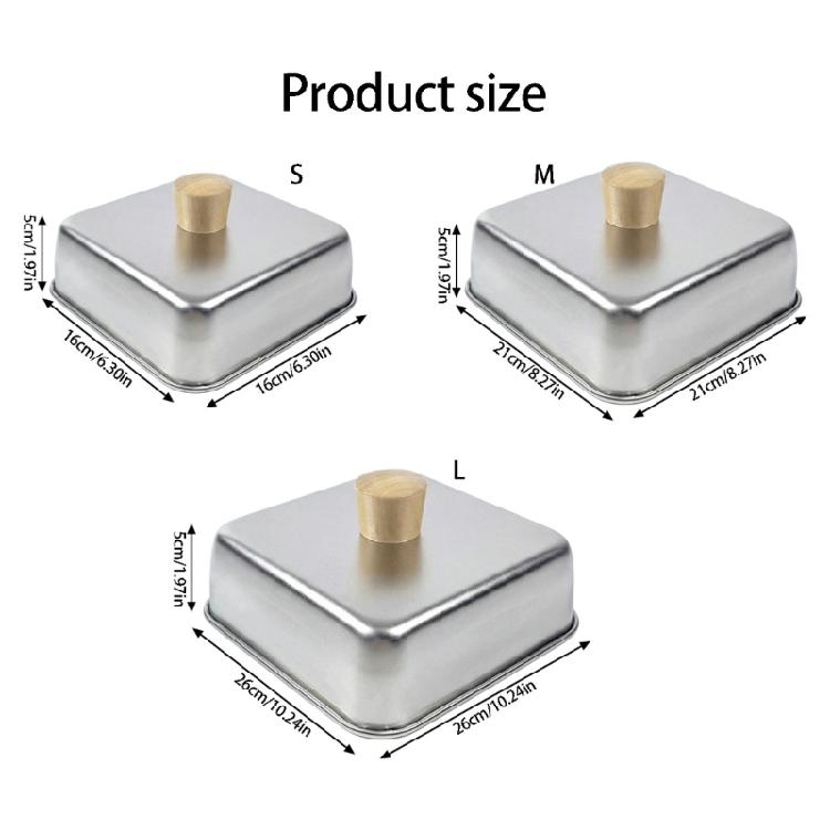 Stainless Steel Cooking Lid With Heatproof Wooden Handle Heat Resistant Basting Cover For Home And Restaurant Use