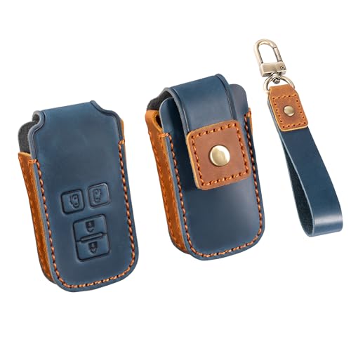 

Кожаный чехол для ключа сдвижной двери автомобиля Toyota, Натуральная кожа, Сдвижная дверь, Voxy 80-й серии, 80 синий