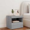 Table de chevet - Maison Exclusive - Sonoma gris - LED RVB réglables - 50x40x45 cm