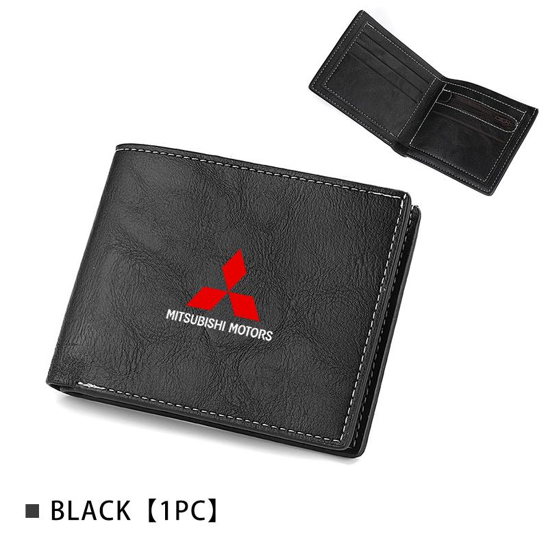For Mitsubishi Wallet Men Cash Credit Card Holder Checkbook Coin Pocket Purse Outlander Lancer Eclipse Mirage Xpander Attrage