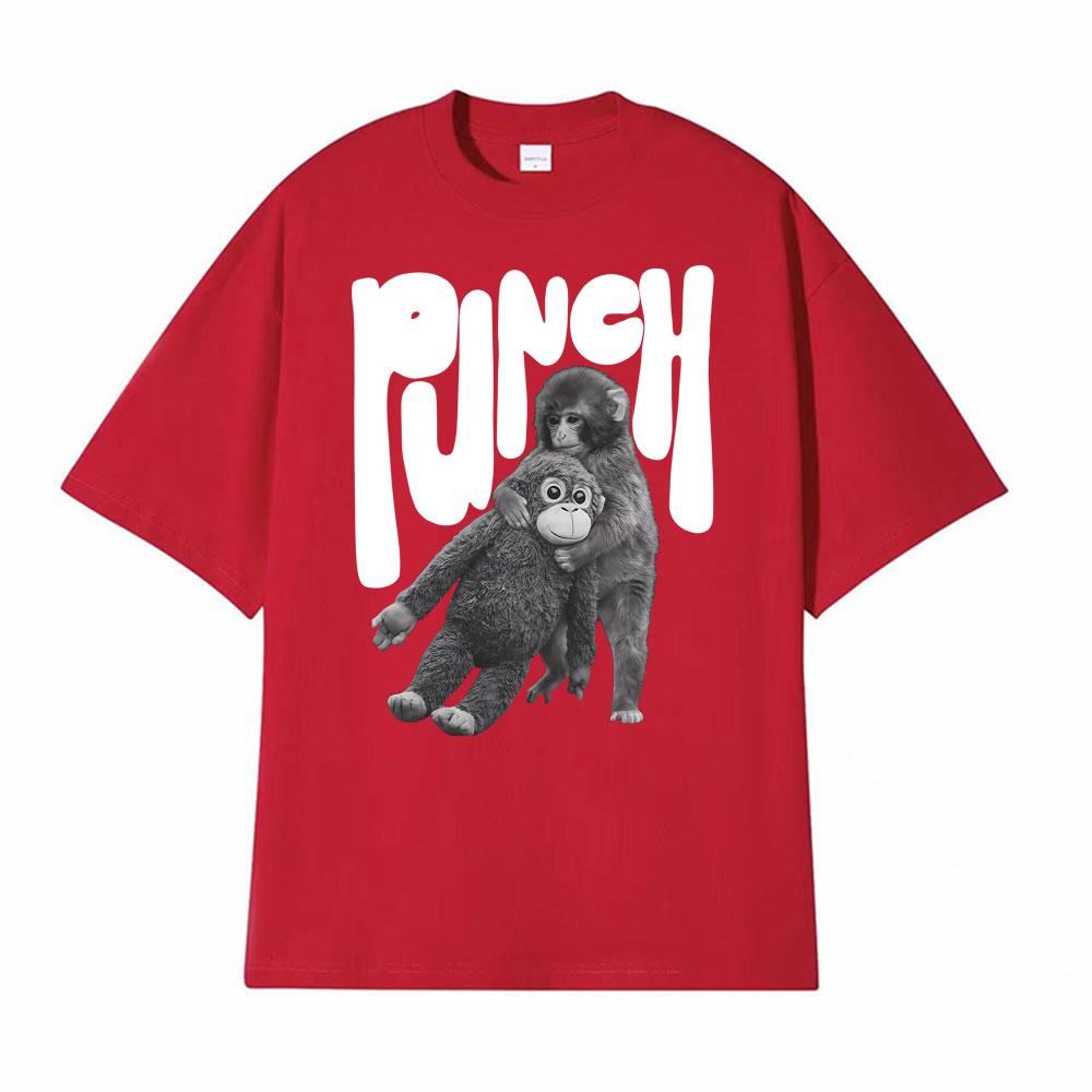 

Punch The Monkey Vintage Style Graphic Tshirt Mens Clothing Summer Vintage Fashion T Shirt Tops 100 Cotton Oversized Tshirts S