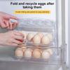 3 Tier Egg Storage Box For Refrigerator Door 24 Grid Reversible Egg Tray Kitchen Organizer Side Mount Space Saving Rack Storage